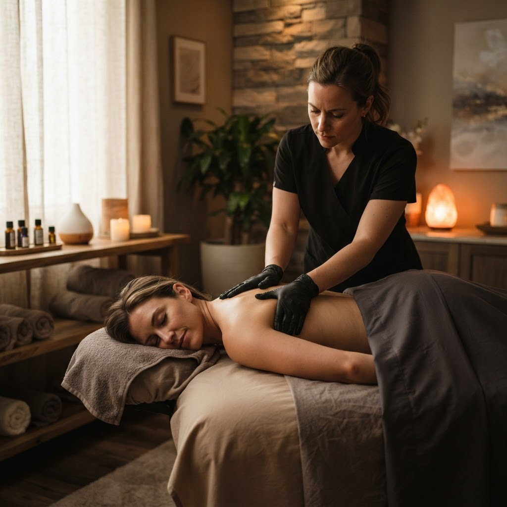 Professional massage therapy session
